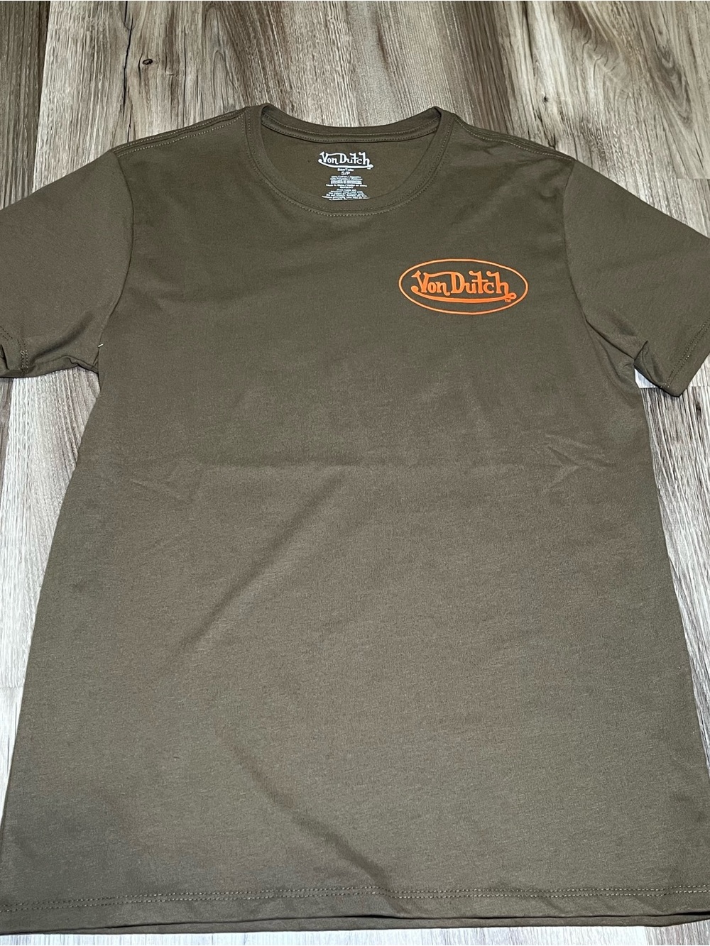 Von Dutch Brown Short Sleeve Crewneck Tee
